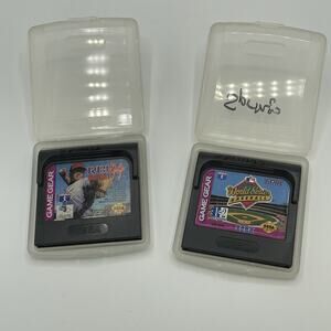 Vintage 90s Sega Game Gear Baseball 8 Bit Video Games UNTESTED Lot Of 2